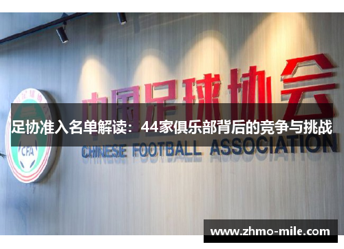 足协准入名单解读：44家俱乐部背后的竞争与挑战